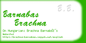 barnabas brachna business card